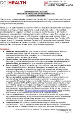 Coronavirus 2019 (COVID-19): Required Personal Protective Equipment (PPE) for Healthcare Facilities