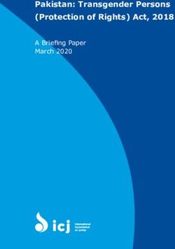 Pakistan: Transgender Persons (Protection of Rights) Act, 2018 - A Briefing Paper March 2020