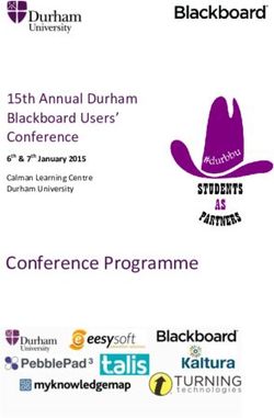 Conference Programme - 15th Annual Durham Blackboard Users' Conference 6th & 7th January 2015 - Durham University Community