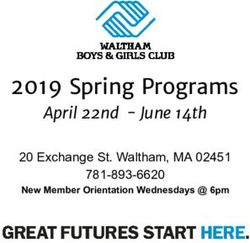 2019 Spring Programs April 22nd - June 14th - 20 Exchange St. Waltham, MA 02451 781-893-6620 - Waltham Boys and Girls Club