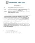 FEDERAL HOUSING FINANCE AGENCY OFFICE OF INSPECTOR GENERAL FEDERAL HOUSING FINANCE AGENCY OFFICE OF INSPECTOR GENERAL