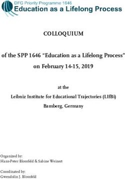 COLLOQUIUM of the SPP 1646 "Education as a Lifelong Process" on February 14-15, 2019 - at the Leibniz Institute for Educational Trajectories ...