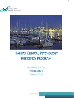 HALIFAX CLINICAL PSYCHOLOGY RESIDENCY PROGRAM - 2020-2021 TRAINING YEAR BROCHURE FOR THE - Nova Scotia ...