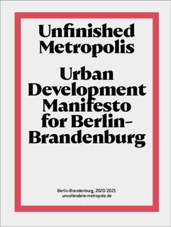 Unfinished Metropolis Urban Development Manifesto for Berlin-Brandenburg - Berlin-Brandenburg, 2020/2021 unvollendete-metropole.de