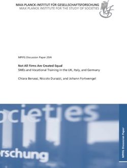 Not All Firms Are Created Equal SMEs and Vocational Training in the UK, Italy, and Germany - Chiara Benassi, Niccolo Durazzi, and Johann ...