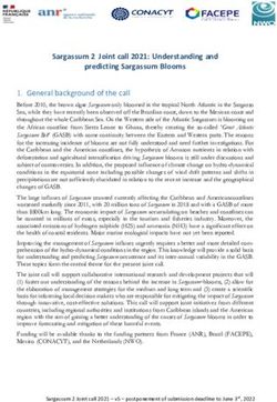 Sargassum 2 Joint call 2021: Understanding and predicting Sargassum Blooms