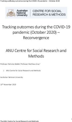 Tracking outcomes during the COVID-19 pandemic (October 2020)