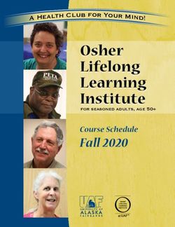 Osher Lifelong Learning Institute - Fall 2020 Course Schedule - University of Alaska ...