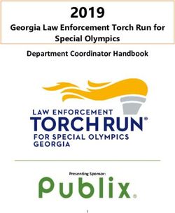2019 Department Coordinator Handbook - Georgia Law Enforcement Torch Run for Special Olympics - Special Olympics Georgia