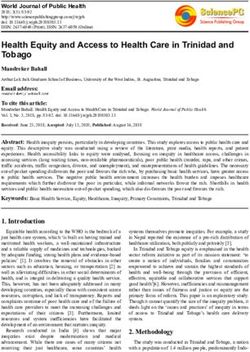 Health Equity and Access to Health Care in Trinidad and Tobago