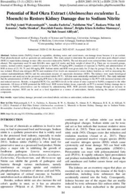 Potential of Red Okra Extract (Abelmoschus esculentus L. Moench) to Restore Kidney Damage due to Sodium Nitrite - UNNES ...
