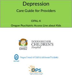 Depression Care Guide for Providers - OPAL-K Oregon Psychiatric Access Line about Kids - OHSU