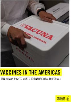 VACCINES IN THE AMERICAS - TEN HUMAN RIGHTS MUSTS TO ENSURE HEALTH FOR ALL - Amnesty International ...