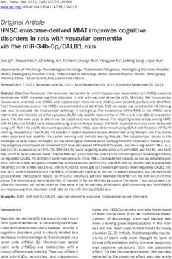 Original Article HNSC exosome-derived MIAT improves cognitive disorders in rats with vascular dementia via the miR-34b-5p/CALB1 axis