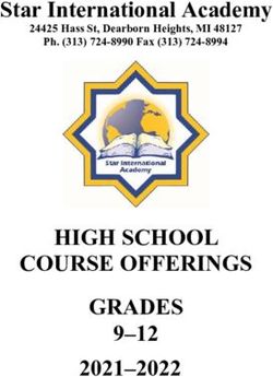 HIGH SCHOOL COURSE OFFERINGS GRADES - Star International Academy 9-12 2021-2022 - 24425 Hass St, Dearborn Heights, MI 48127 Ph. (313) 724-8990 ...