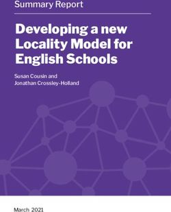 Developing a new Locality Model for English Schools - Summary Report Susan Cousin and Jonathan Crossley-Holland - BELMAS