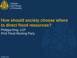 HOW SHOULD SOCIETY CHOOSE WHERE TO DIRECT FLOOD RESOURCES? - PHILIPPA KING, LCP IFOA FLOOD WORKING PARTY