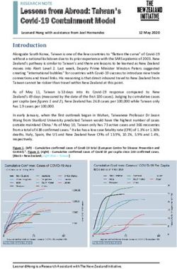 Lessons from Abroad: Taiwan's Covid-19 Containment Model - APO