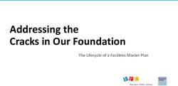 Addressing the Cracks in Our Foundation - The Lifecycle of a Facili.es Master Plan - AWS