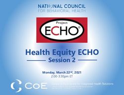 Health Equity ECHO Session 2 - Monday, March 22nd, 2021