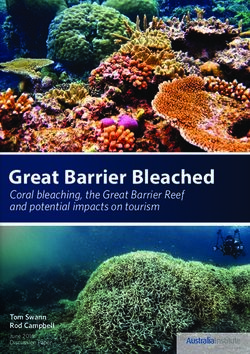 Great Barrier Bleached - Coral bleaching, the Great Barrier Reef and potential impacts on tourism