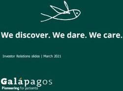 Investor Relations slides | March 2021 - Galapagos