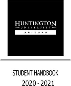 STUDENT HANDBOOK 2020 2021 - Huntington University