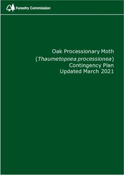 Oak Processionary Moth - (Thaumetopoea processionea) Contingency Plan Updated March 2021