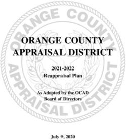 ORANGE COUNTY APPRAISAL DISTRICT - 2021-2022 Reappraisal Plan As Adopted by the OCAD