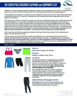 SKI SOUTH POLE REQUIRED CLOTHING AND EQUIPMENT LIST