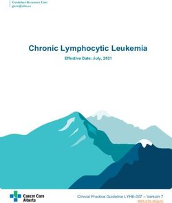 Chronic Lymphocytic Leukemia - Effective Date: July, 2021 Guideline Resource Unit - Alberta Health Services