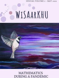 WISAARKHU - MATHEMATICS DURING A PANDEMIC - SPECIAL VOLUME 1 - MAY 2020