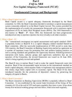 New Capital Adequacy Framework (NCAF) - Fundamental Concept and Background