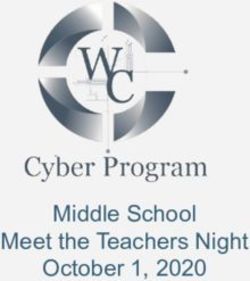 Middle School Meet the Teachers Night October 1, 2020