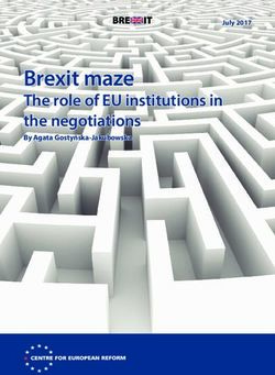 Brexit maze The role of EU institutions in the negotiations - By Agata Gostyńska-Jakubowska - Centre for European Reform
