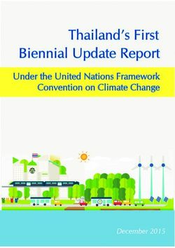 Thailand's First Biennial Update Report - Under the United Nations Framework Convention on Climate Change - UNFCCC