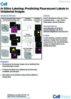 In Silico Labeling: Predicting Fluorescent Labels in Unlabeled Images - Stanford ...