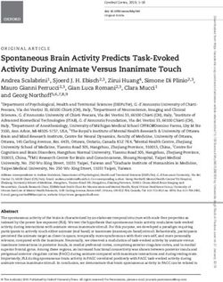 Spontaneous Brain Activity Predicts Task-Evoked Activity During Animate Versus Inanimate Touch - Georg Northoff