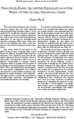 PRINCIPLES-BASED SECURITIES REGULATION IN THE WAKE OF THE GLOBAL FINANCIAL CRISIS