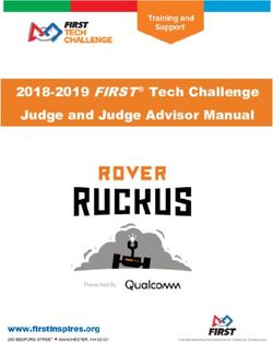 2018-2019 FIRST Tech Challenge Judge and Judge Advisor Manual