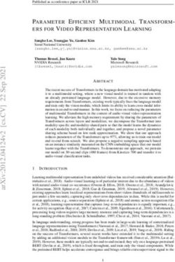 PARAMETER EFFICIENT MULTIMODAL TRANSFORM- ERS FOR VIDEO REPRESENTATION LEARNING - arXiv