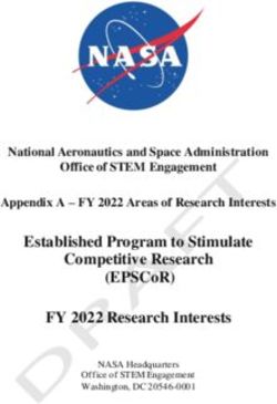 ESTABLISHED PROGRAM TO STIMULATE COMPETITIVE RESEARCH (EPSCOR) FY 2022 RESEARCH INTERESTS - NASA IN KANSAS