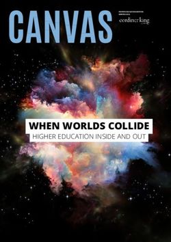 CANVAS HIGHER EDUCATION EDITION - WHEN WORLDS COLLIDE HIGHER EDUCATION INSIDE AND OUT - Cordiner King