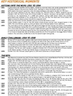 KEY HISTORICAL MOMENTS - GETTING INTO THE WIFU: 1951 TO 1954 1951 - cloudfront.net