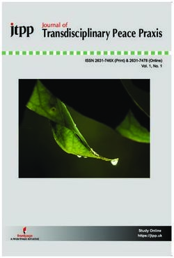 Transdisciplinary Peace Praxis - Journal of
