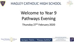 Welcome to Year 9 Pathways Evening - Thursday 27th February 2020 - HAGLEY CATHOLIC HIGH SCHOOL