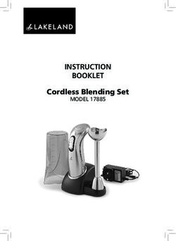 INSTRUCTION BOOKLET Cordless Blending Set - MODEL 17885