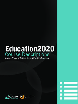 EDUCATION2020 COURSE DESCRIPTIONS - AWARD-WINNING ONLINE CORE & ELECTIVE COURSES