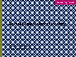 Animal Establishment Licensing - Environmental Health John Snow and Emma Norman