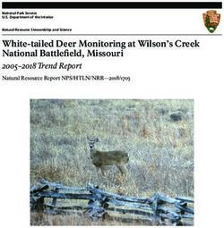 White-tailed Deer Monitoring at Wilson's Creek National Battlefield, Missouri - 2005-2018 Trend Report Natural Resource Report NPS/HTLN/NRR-2018/1703